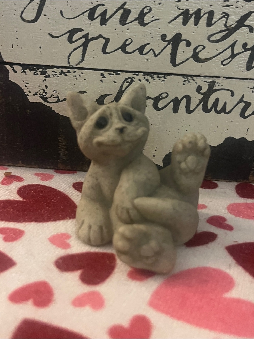 Quarry Critters “Clyde” Cat figurine Vintage 2000 Collection Anthropomorphic